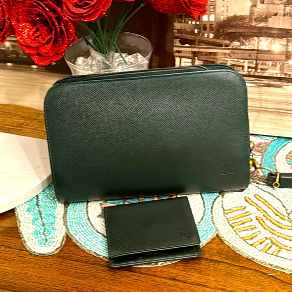 Louis Vuitton Other - Louis Vuitton briefcase Taiga Green edition Is coming with the personal wallet.